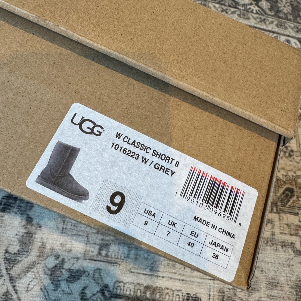 UGG Women's Classic Short II Boots - Gray Size 9 - Picture 5 of 9